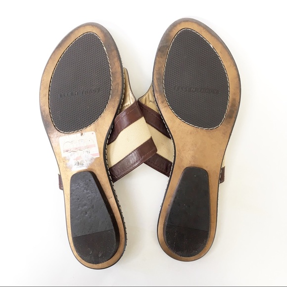 Ellen Tracy ‘Selena’ Leather Sandals w/Button 8.5M - Picture 9 of 11